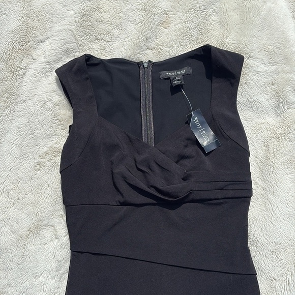 White House Black Market Black Bodycon Dress – Size 0 | NWT | Elegant | - Picture 3 of 7